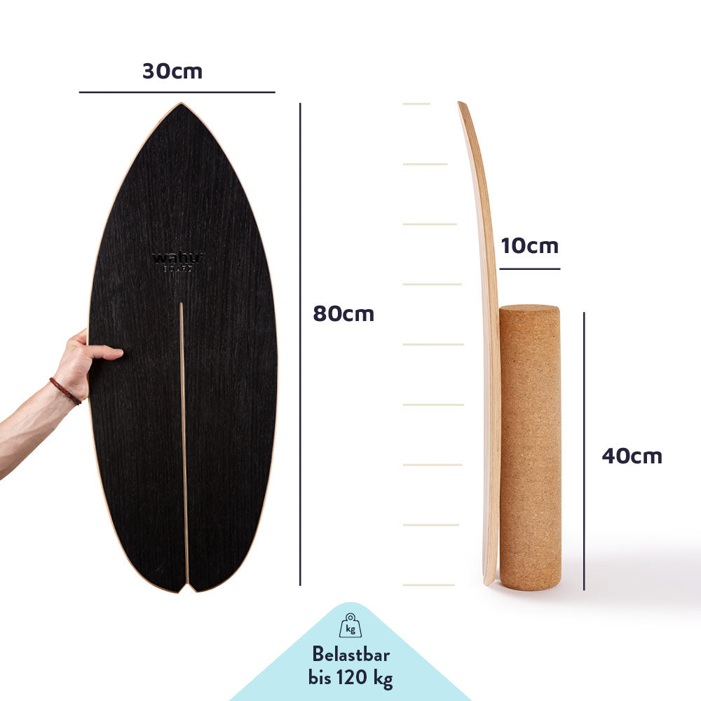 Größe, Maße und Gewicht wahu Balanceboard